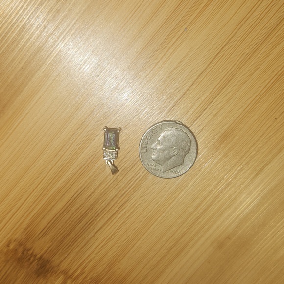 Mystic Topaz  with diamond accent 14kt Gold Pendant - Picture 13 of 13